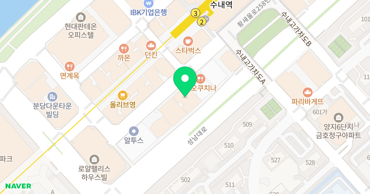 삼라마이다스빌 위치 지도 - 경기도 성남시 분당구 황새울로200번길 32