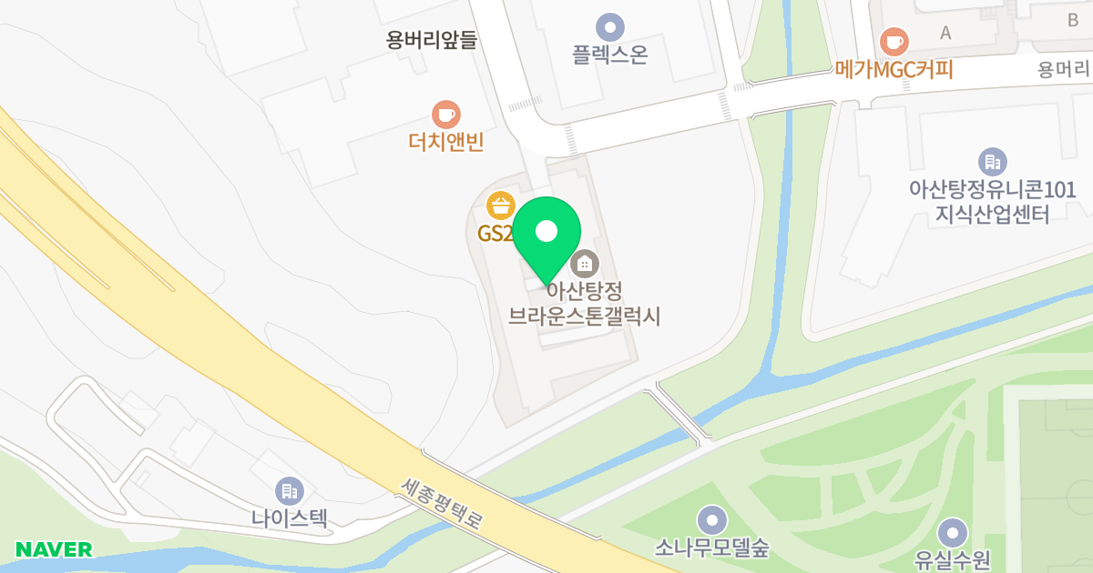 브라운스톤 갤럭시 위치 지도 - 충청남도 아산시 탕정면 용머리길 22