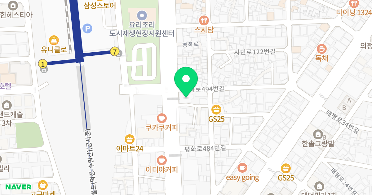 베스트뷰 위치 지도 - 경기도 의정부시 평화로 492