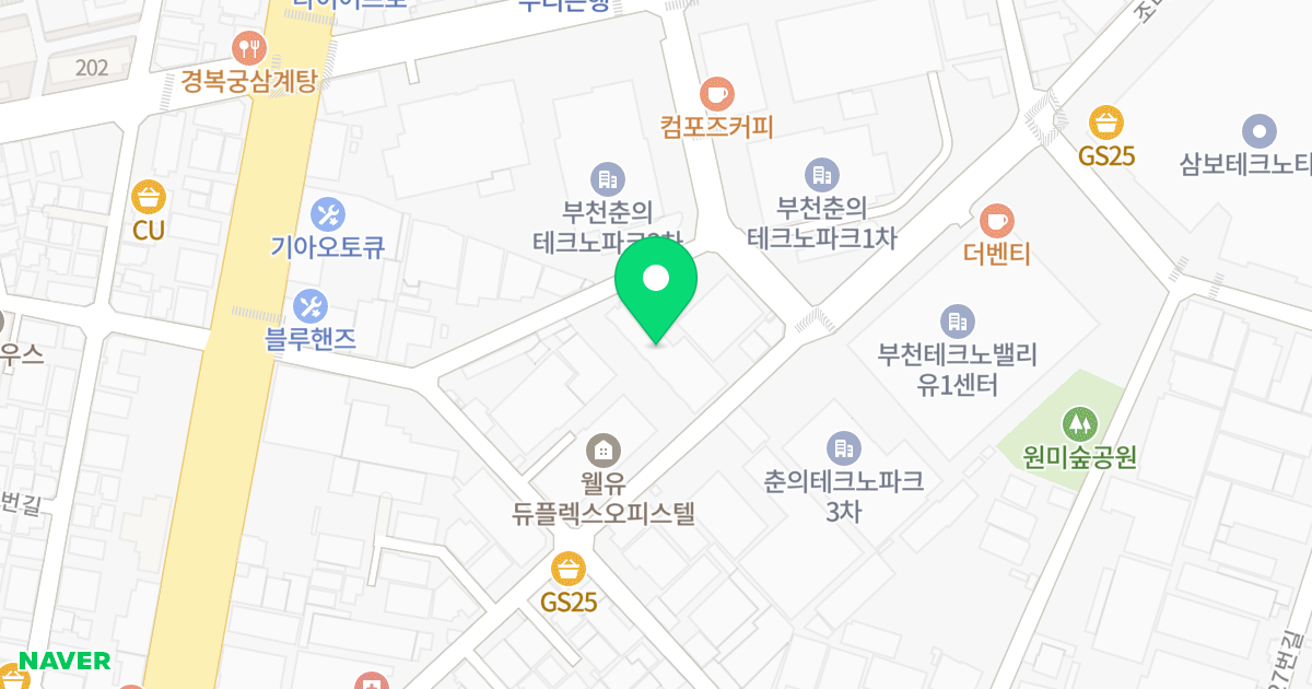 춘의이스트힐 위치 지도 - 경기도 부천시 원미구  71