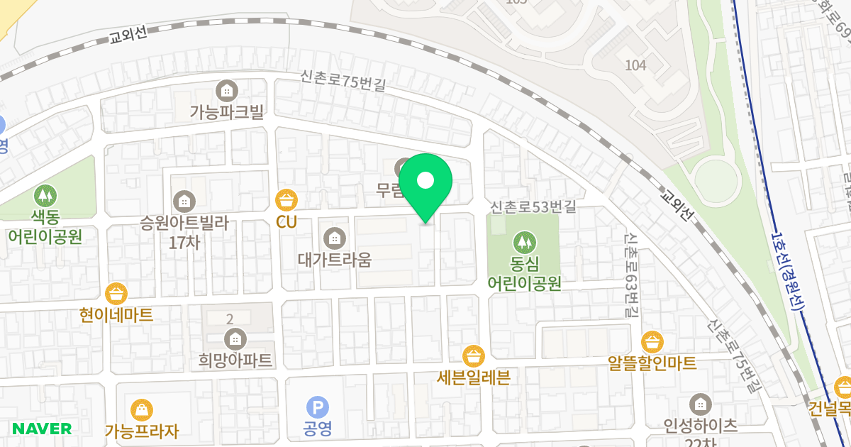 남우팰리스 위치 지도 - 경기도 의정부시