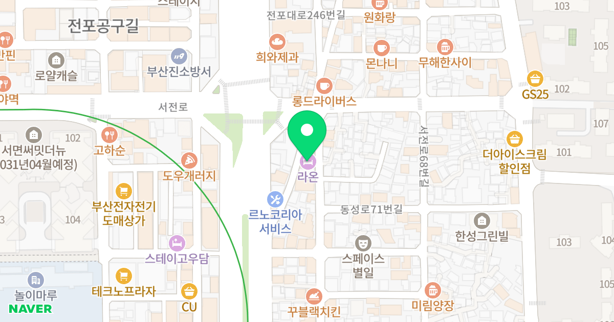 부금주택 위치 지도 - 부산광역시 부산진구 서전로58번길 12