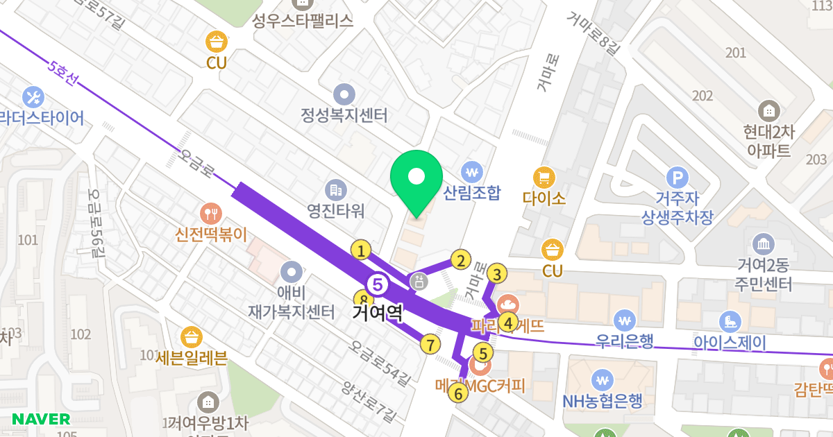 잭타워 위치 지도 - 서울특별시 송파구 오금로59길 4