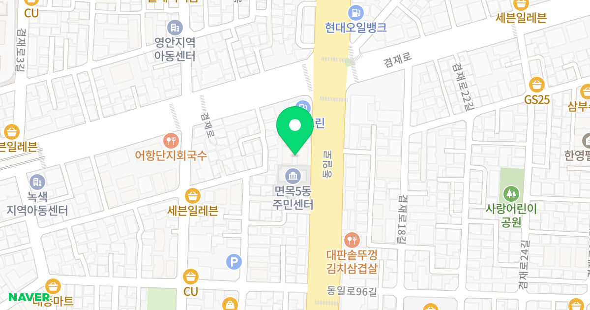 더베스트빌 위치 지도 - 서울특별시 중랑구 동일로 623