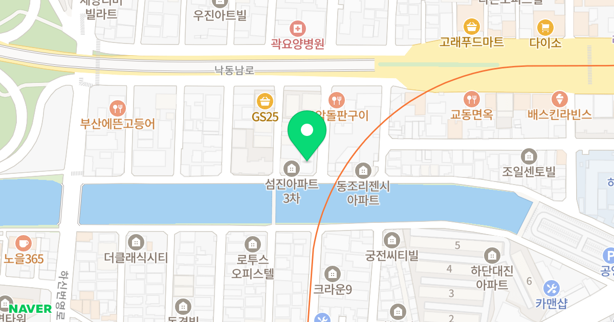 대청가람채 위치 지도 - 부산광역시 사하구 하신중앙로313번길 68