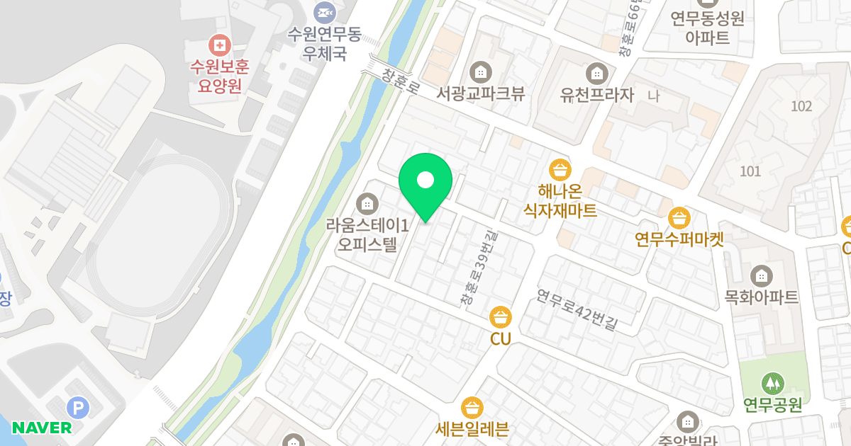 대명하이빌 위치 지도 - 경기도 수원시 장안구 창훈로39번길 62-10