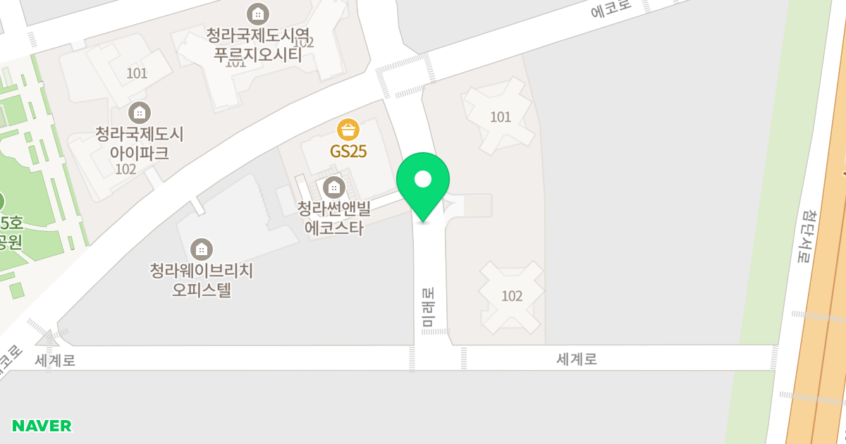 청라국제도시역 웨이브리치 위치 지도 - 인천광역시 서구