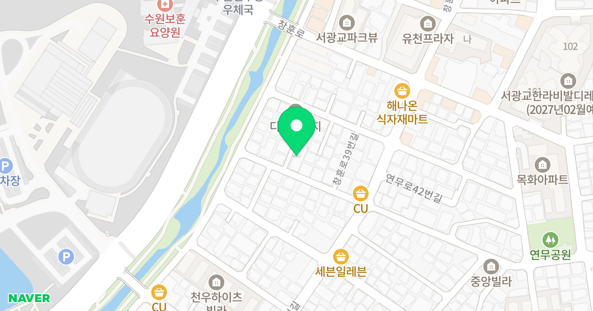 제이빌 위치 지도 - 경기도 수원시 장안구 창훈로39번길 62-2
