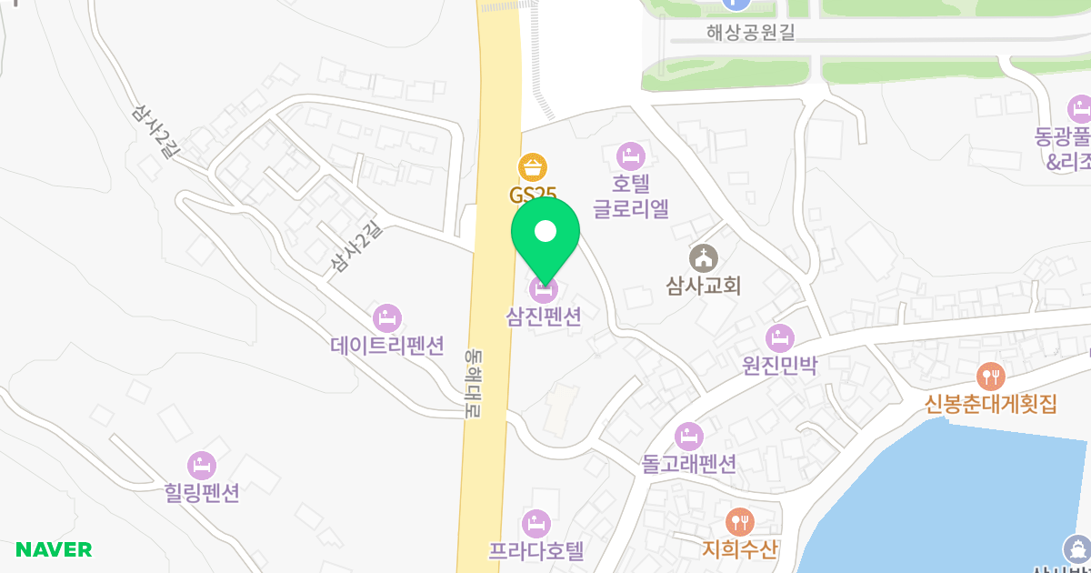 삼진비치 위치 지도 - 경상북도 영덕군 강구면