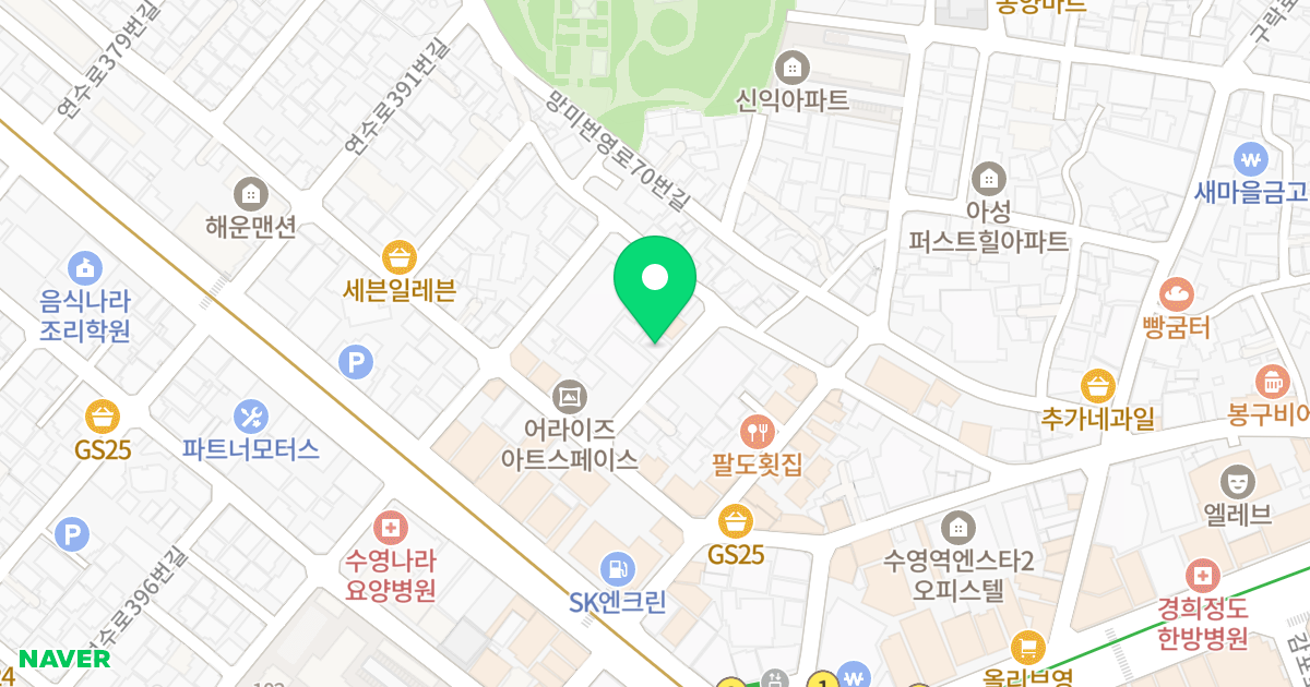 이린비치하우스수영원룸 위치 지도 - 부산광역시 수영구 망미번영로52번길 111-11
