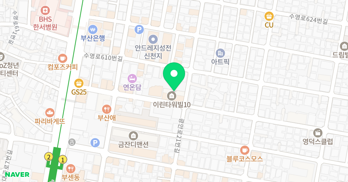 이린타워빌10 위치 지도 - 부산광역시 수영구 무학로22번길 46
