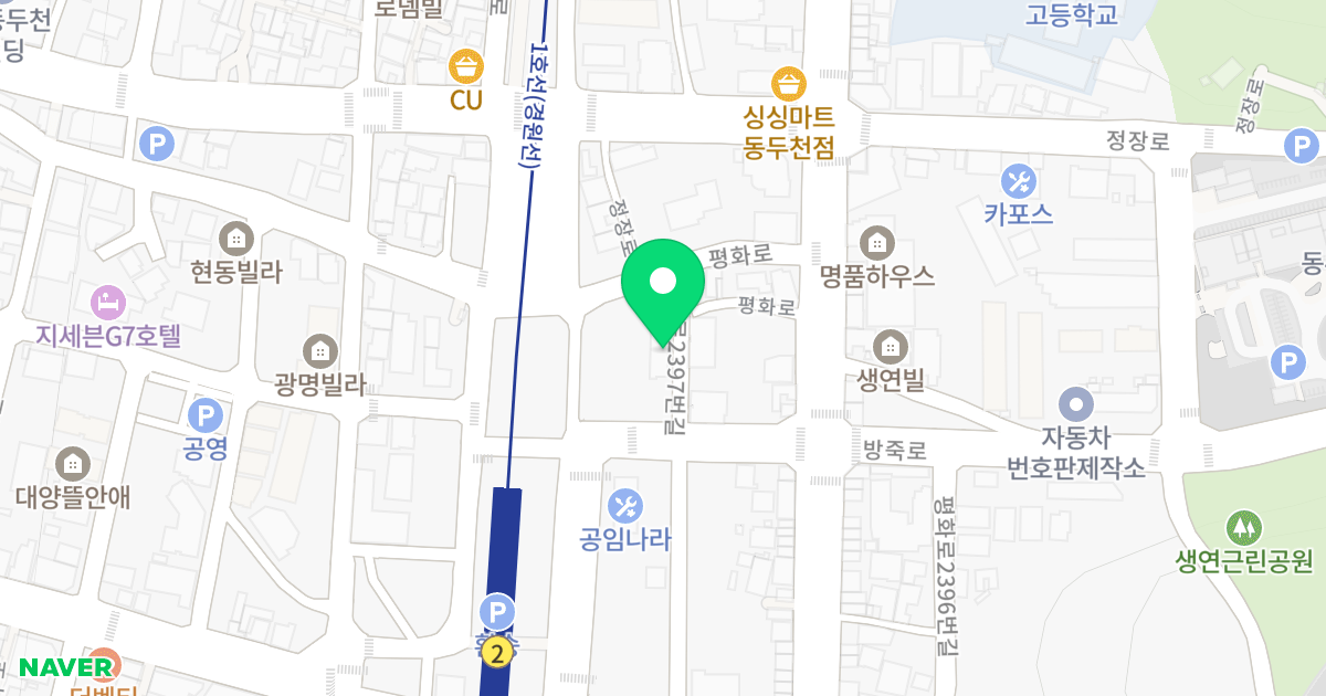 (635-7) 위치 지도 - 경기도 동두천시 평화로2397번길 49-3