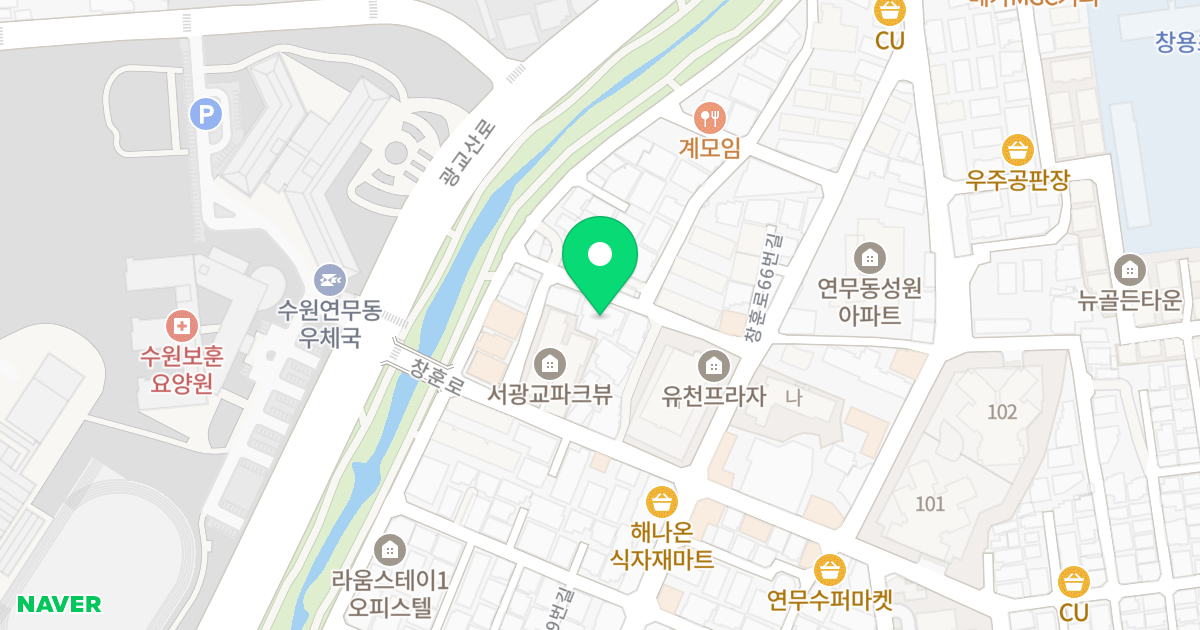 라온연무1차 위치 지도 - 경기도 수원시 장안구 창훈로80번길 14-10