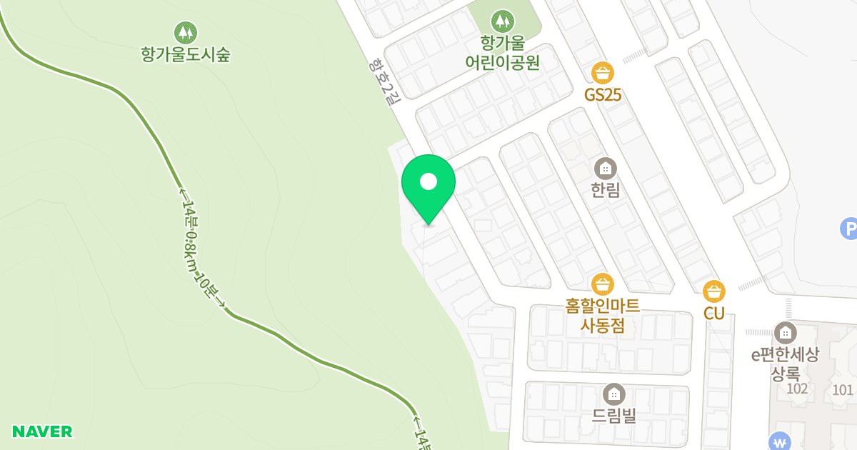 M-파크빌 위치 지도 - 경기도 안산시 상록구 항호2길 21