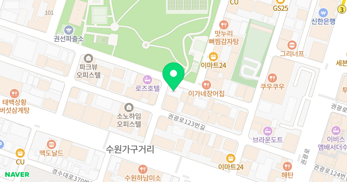 모닝듀 위치 지도 - 경기도 수원시 권선구 권선로699번길 24-4