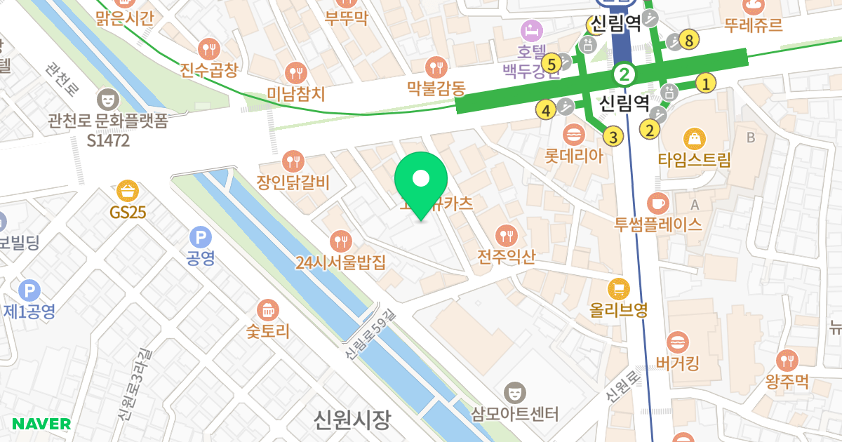K-VIEW TOWER 위치 지도 - 서울특별시 관악구 남부순환로 1590-21