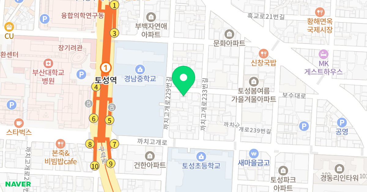 (12-1) 위치 지도 - 부산광역시 서구 까치고개로233번길 17-5