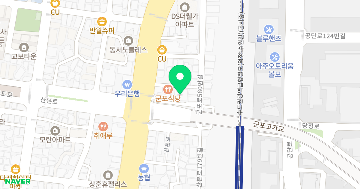 씨티캐슬 위치 지도 - 경기도 군포시 산본로 184