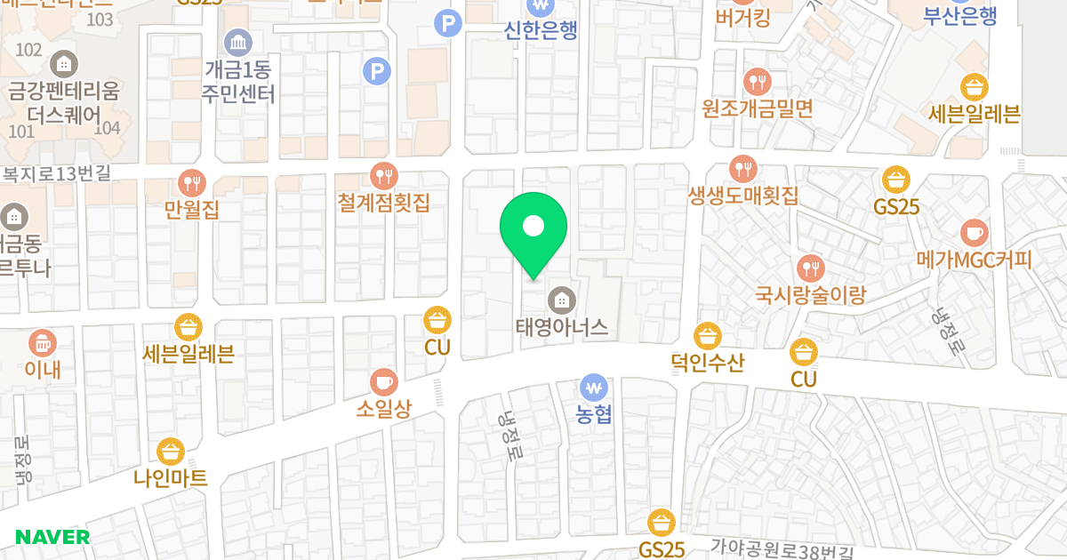 푸른솔 위치 지도 - 부산광역시 부산진구 냉정로 217-8