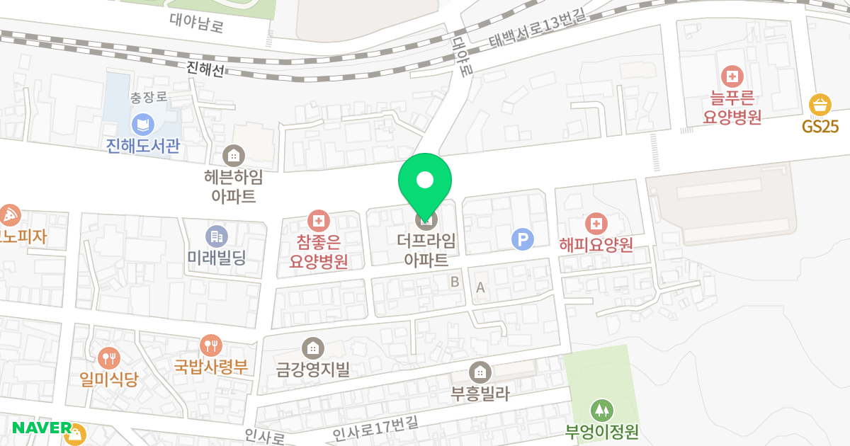 더 프라임 위치 지도 - 경상남도 창원시 진해구 충장로 160
