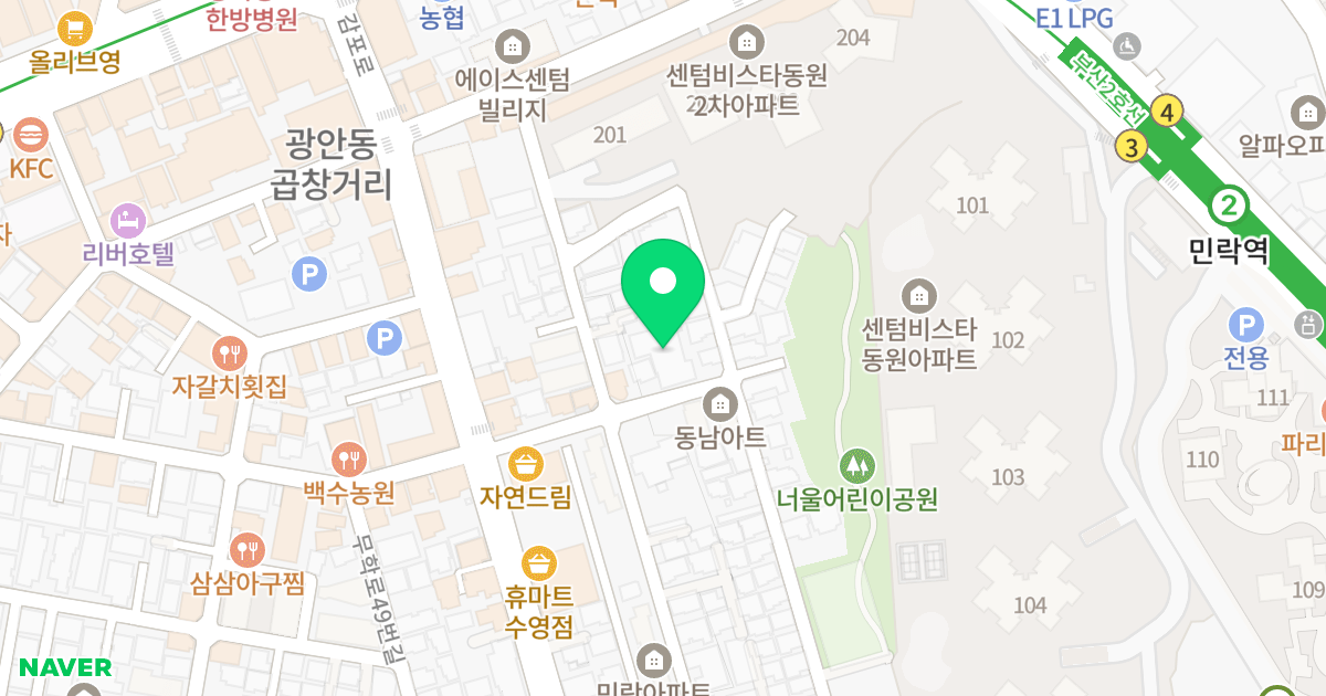 베네시안 위치 지도 - 부산광역시 수영구 감포로88번길 17