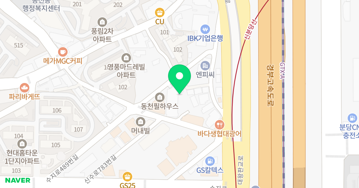 루체스타 위치 지도 - 경기도 용인시 수지구 신수로783번길 12-1