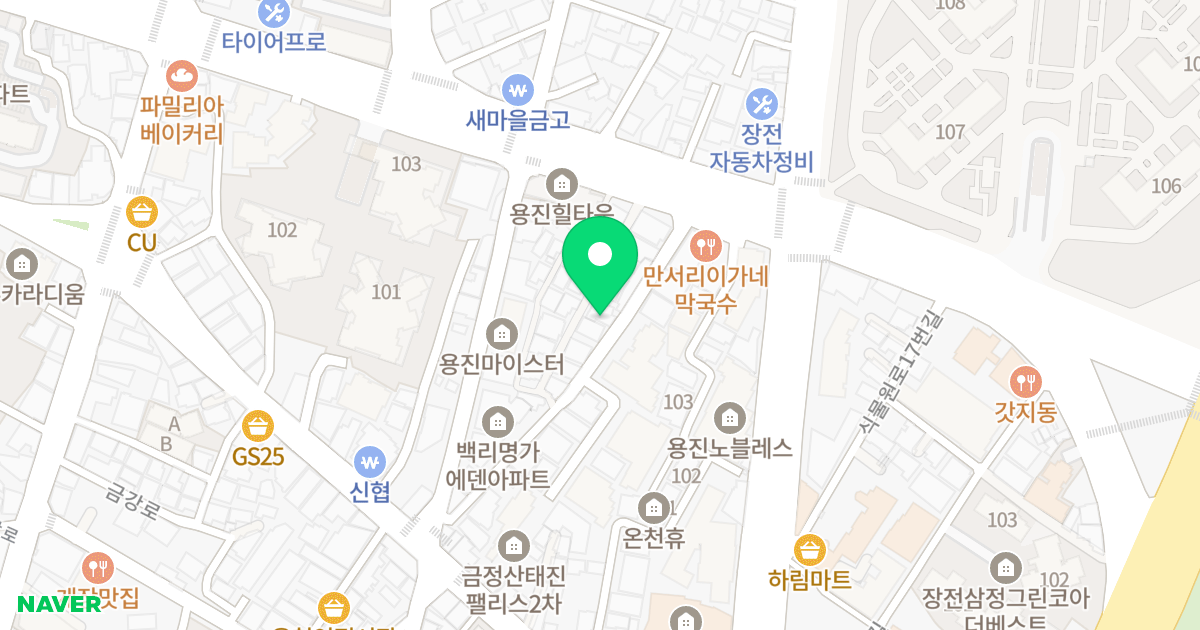 하운모닝빌 위치 지도 - 부산광역시 금정구 식물원로29번길 12