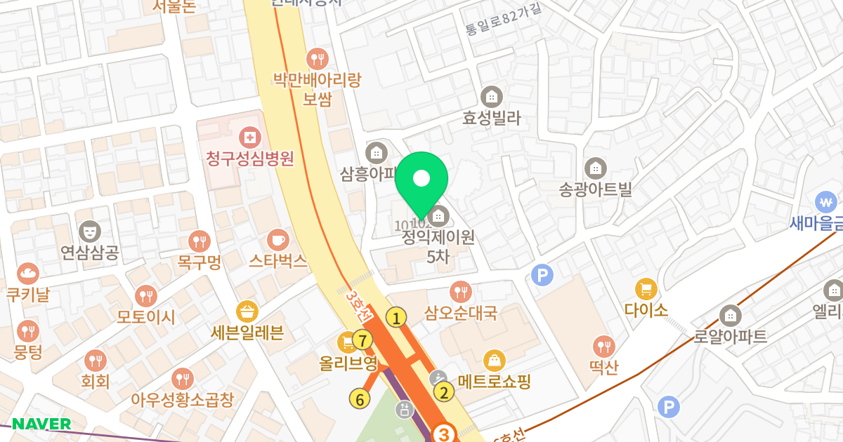 연신내역 트리플라 102동 위치 지도 - 서울특별시 은평구 통일로82길 6-5