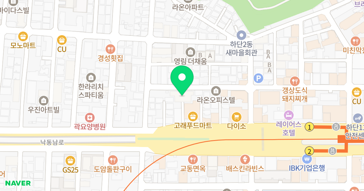 대운스카이뷰 2차 위치 지도 - 부산광역시 사하구 낙동남로1373번길 10-6