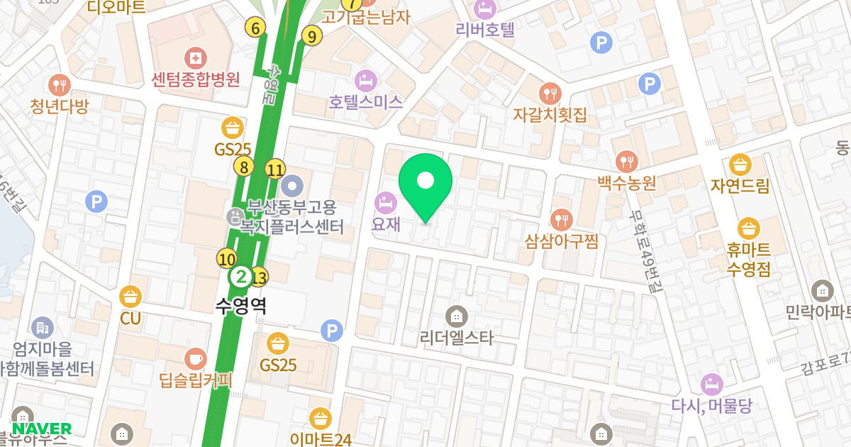 슬론하우스 위치 지도 - 부산광역시 수영구 수영로674번길 7