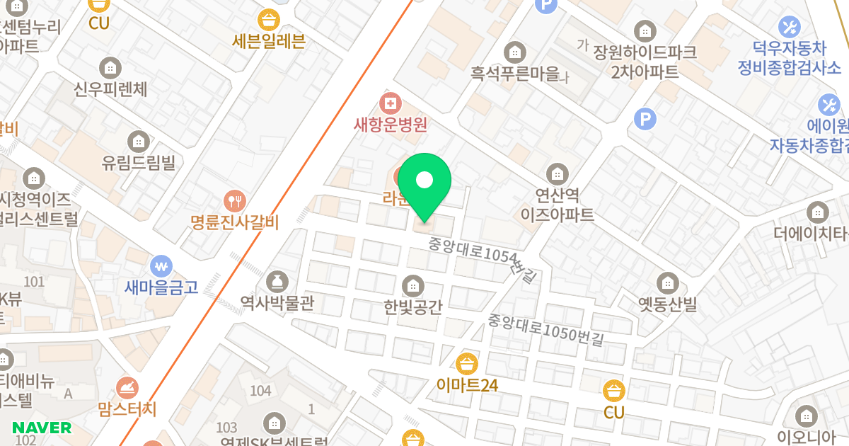 (1310-9) 위치 지도 - 부산광역시 연제구 중앙대로1054번길 17