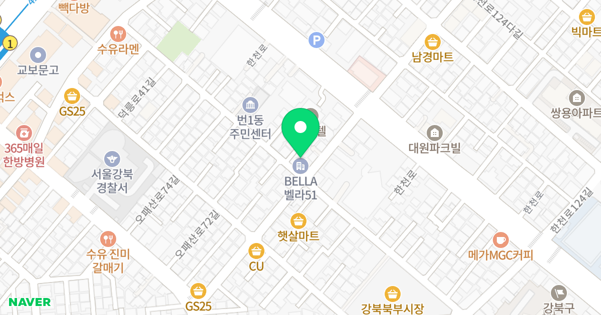 (417-51) 위치 지도 - 서울특별시 강북구 덕릉로41길 62