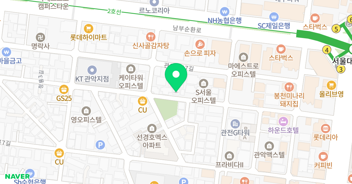 (876-11) 위치 지도 - 서울특별시 관악구 관악로15길 54