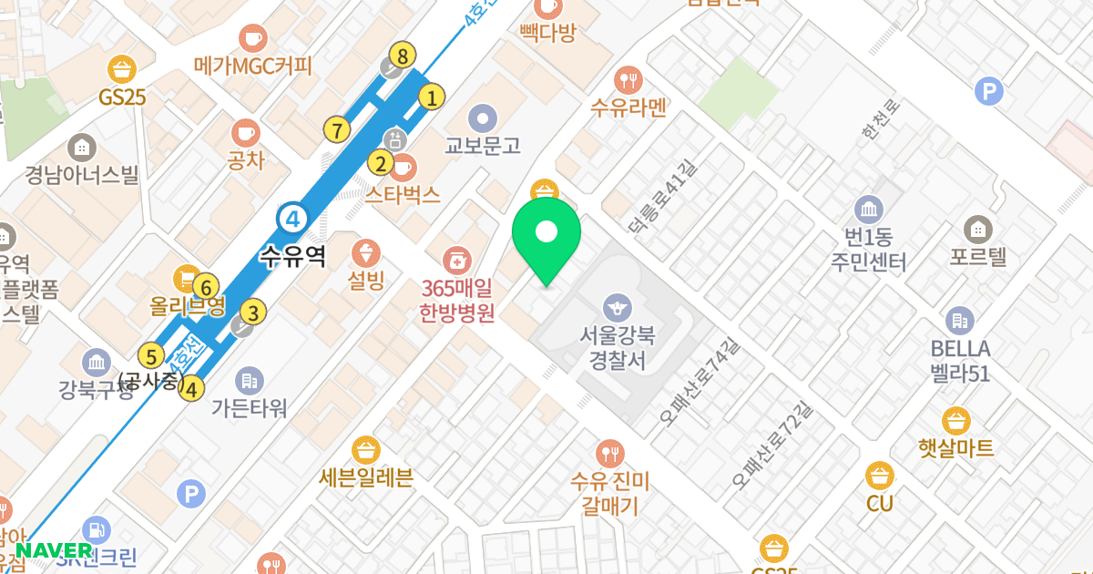 보하티빌 18차 위치 지도 - 서울특별시 강북구 오패산로78길 6