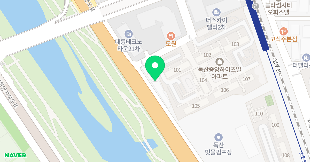 계림 웨스트 벨리 위치 지도 - 서울특별시 금천구 서부샛길 216