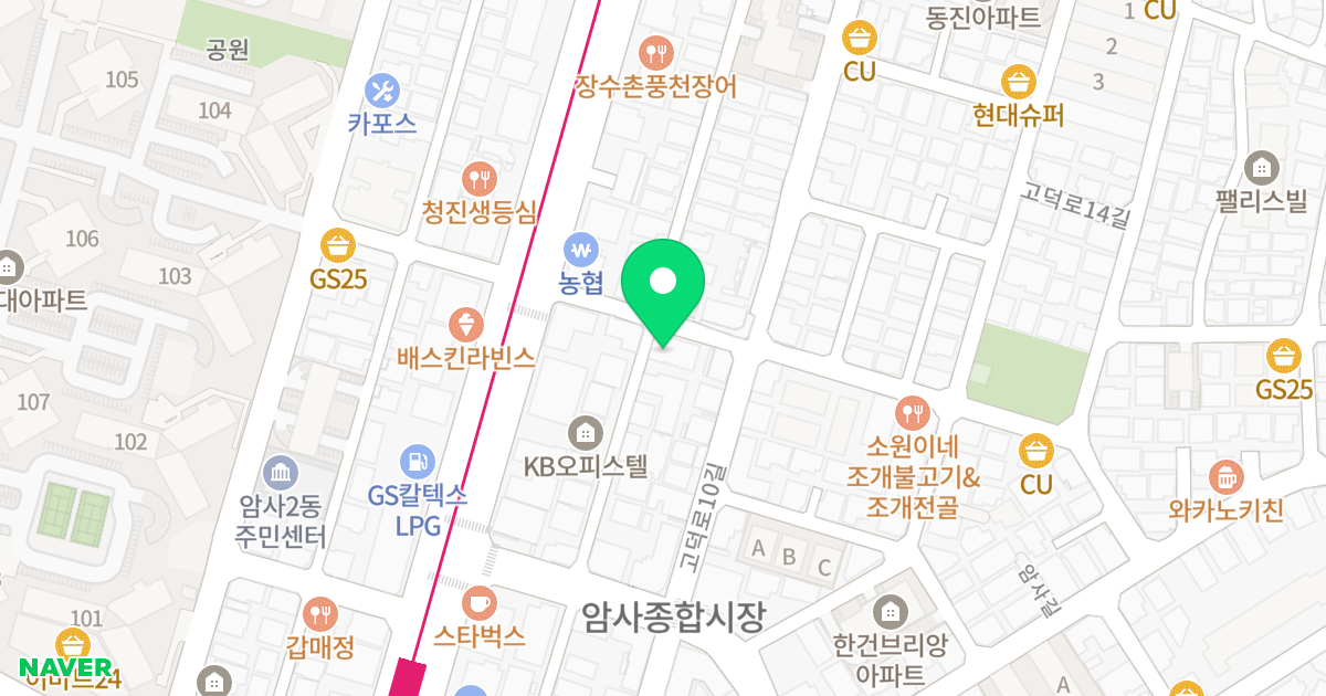 LaForet 위치 지도 - 서울특별시 강동구 고덕로8길 55