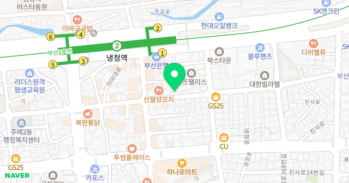 파라다이스 위치 지도 - 부산광역시 사상구 주례로9번길 31