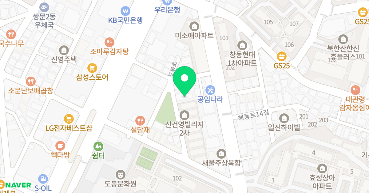 (715-38) 위치 지도 - 서울특별시 도봉구 도봉로 568-35
