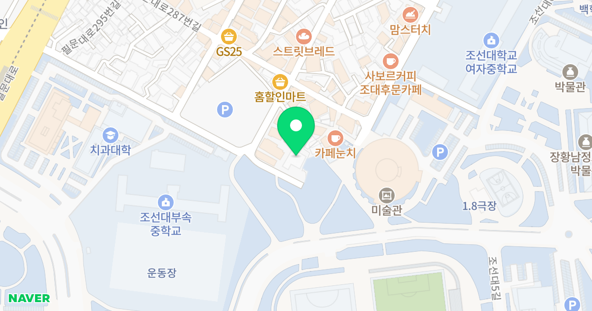 (445-12) 위치 지도 - 광주광역시 동구 필문대로295번길 27