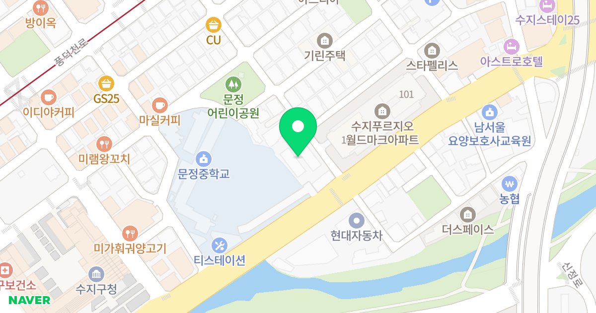 솔리채 위치 지도 - 경기도 용인시 수지구 풍덕천로160번길 22