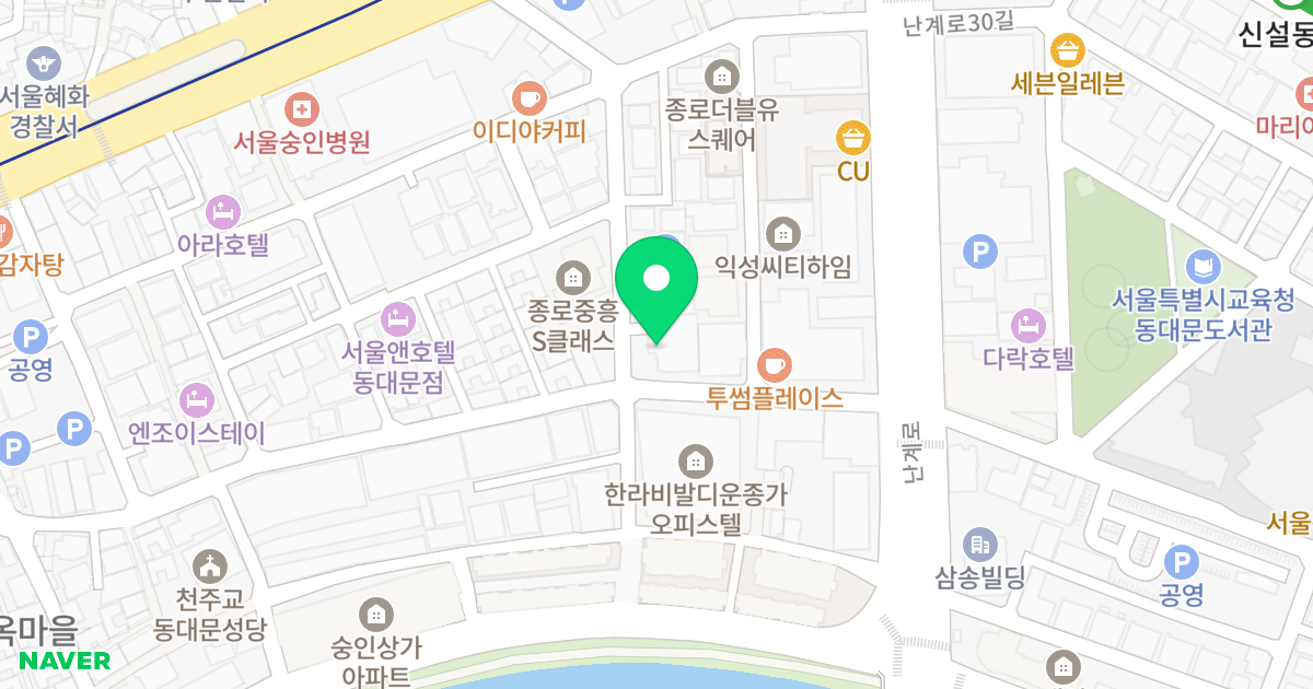 에비뉴 청계 Ⅰ 위치 지도 - 서울특별시 종로구 종로66길 35