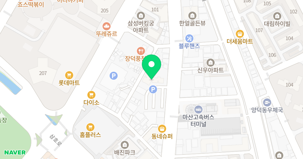 양덕이담채아파트 위치 지도 - 경상남도 창원시 마산회원구 양덕남8길 40