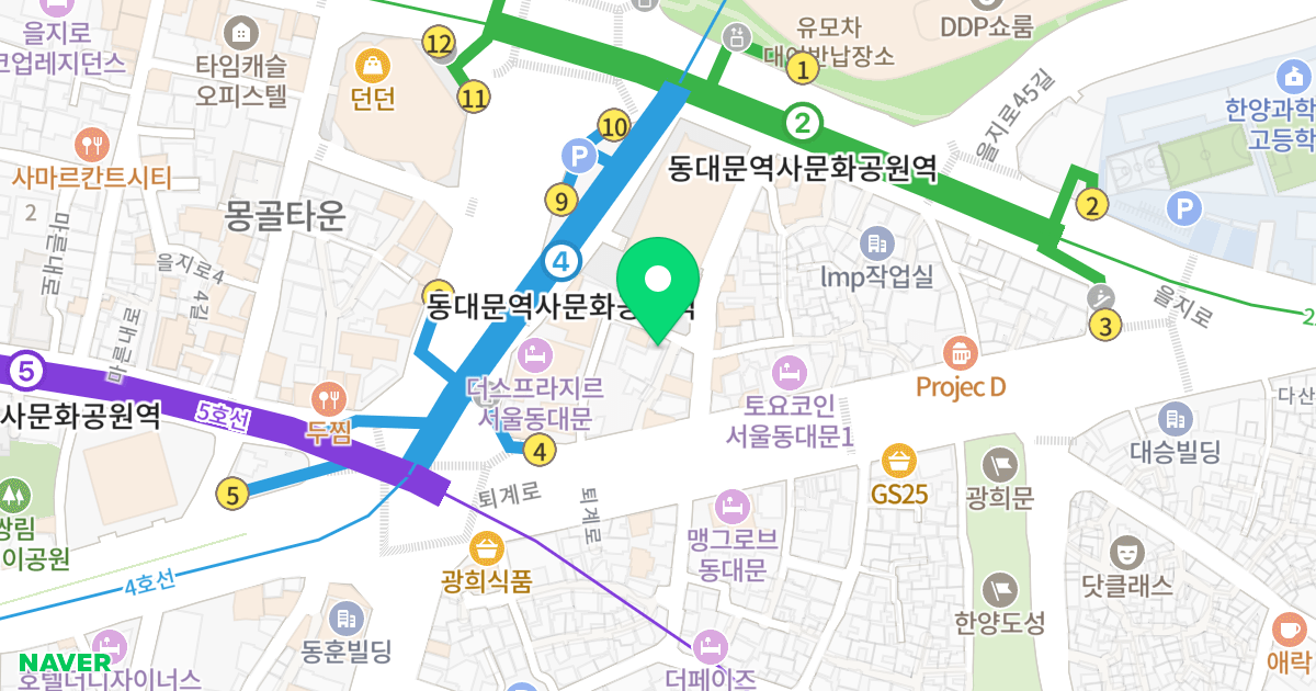 동원스위트광희 위치 지도 - 서울특별시 중구 퇴계로 329-5