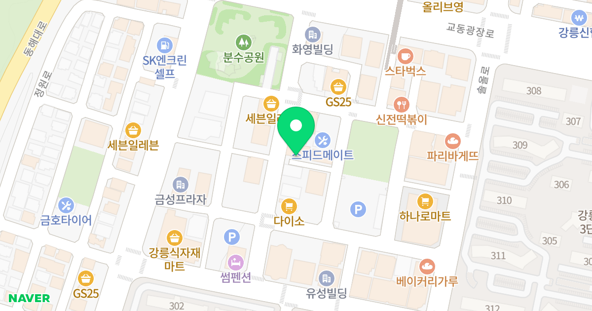 (1886-3) 위치 지도 - 강원특별자치도 강릉시 솔올로5번길 40-5