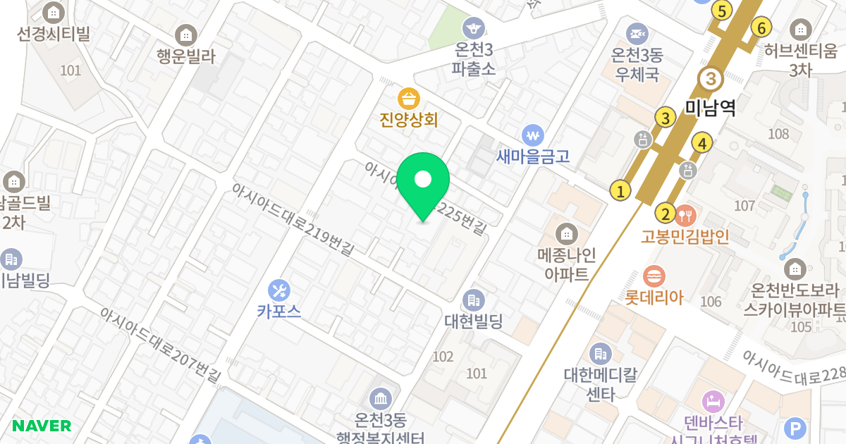 루체245 위치 지도 - 부산광역시 동래구 아시아드대로225번길 9