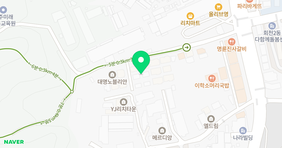 이공하이빌1동,2동 위치 지도 - 경기도 양주시 평화로1413번길 47