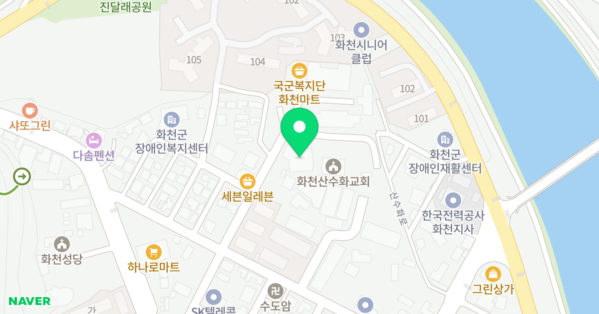 주건축물제1동 위치 지도 - 강원특별자치도 화천군 화천읍 상승로8길 25-22