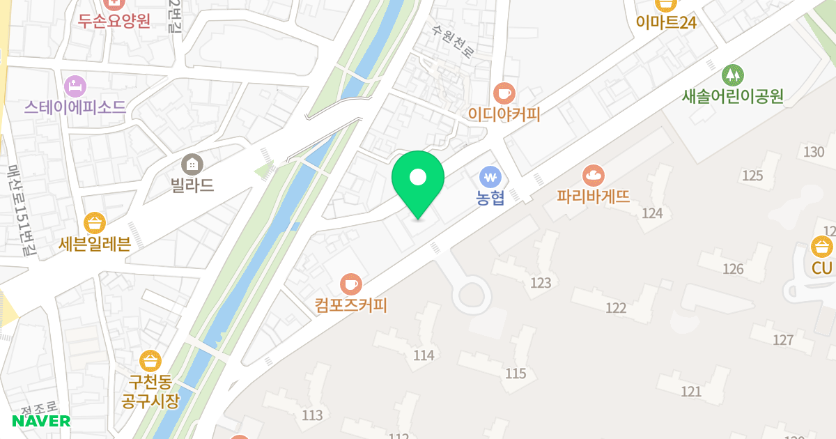 다림베스트빌 위치 지도 - 경기도 수원시 팔달구 수원천로210번길 35