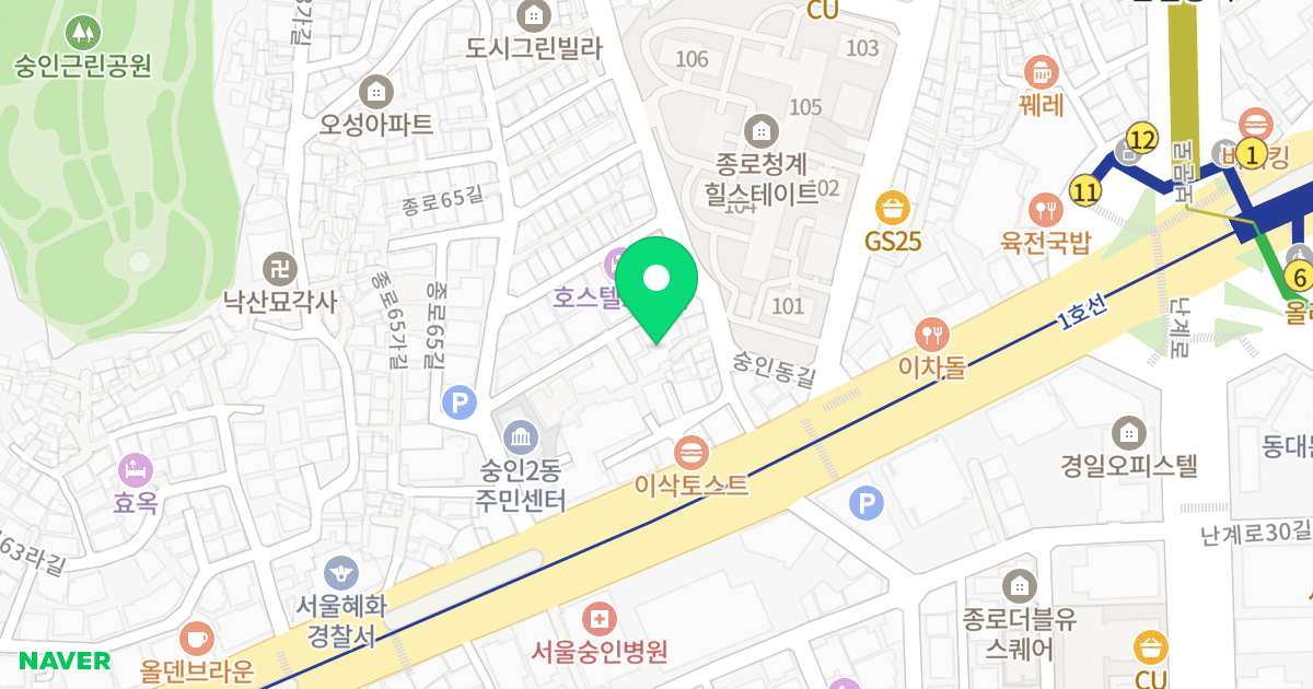 미래지안 위치 지도 - 서울특별시 종로구 종로65길 12-26