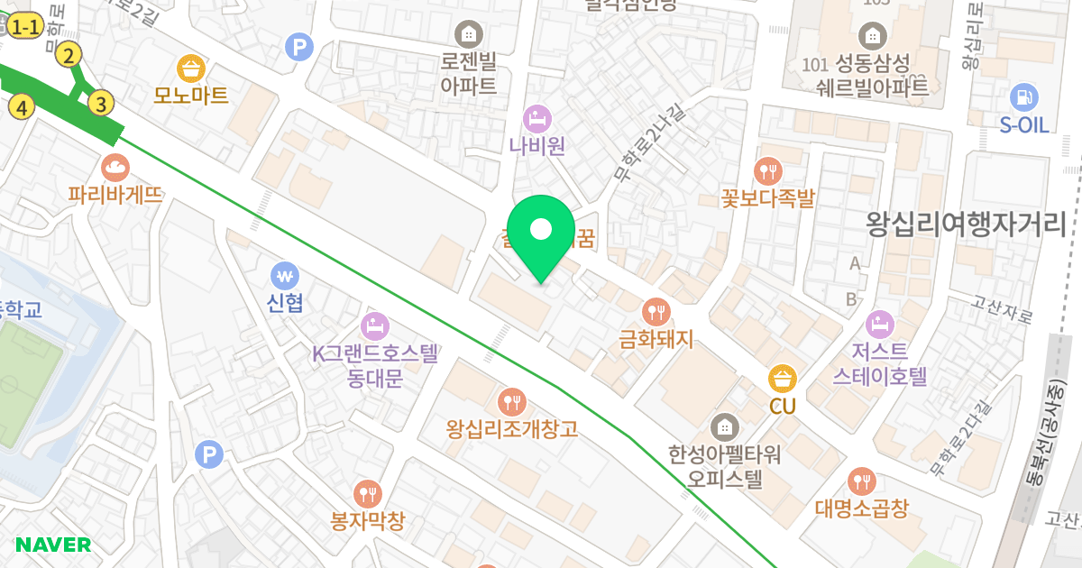 렉스오피스텔 위치 지도 - 서울특별시 성동구 무학로2길 30